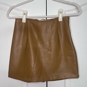 Vegan Leather Mini Skort - never worn